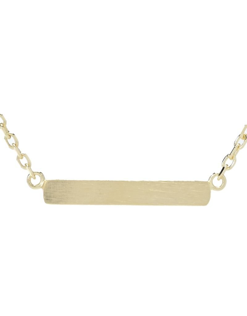Toscana Italiana 18K Gold Plated Choice of Finish 18"+2" Bar Necklace