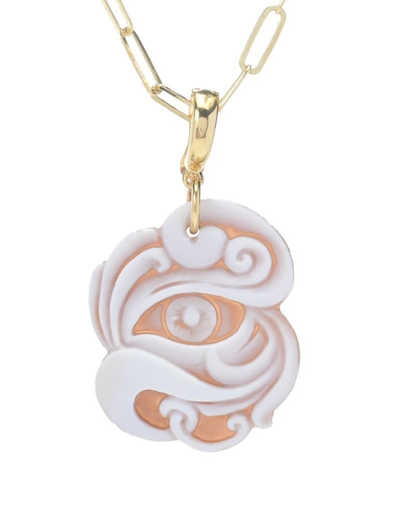 Cameo Italiano 18K Gold Plated Choice of Motif Pendant w/ Chain