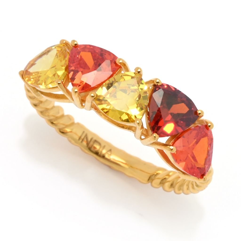 Color Crush Gemstone 5-Stone Twisted Stack Ring