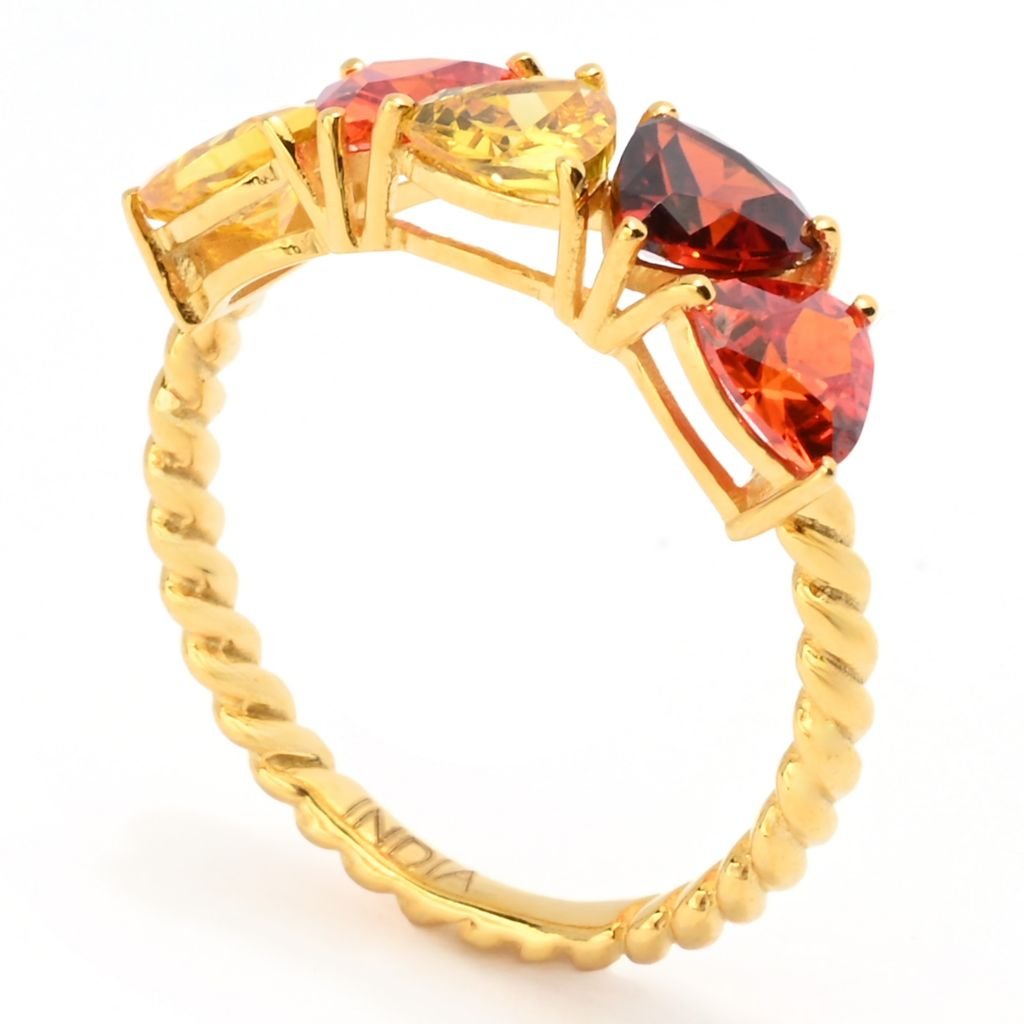 Color Crush Gemstone 5-Stone Twisted Stack Ring