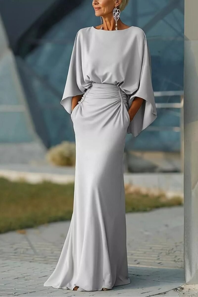 Batwing Ruched Maxi Dress | 6 Colors