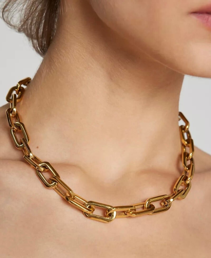 Gage Oversized Link Necklace | Gold and Silver