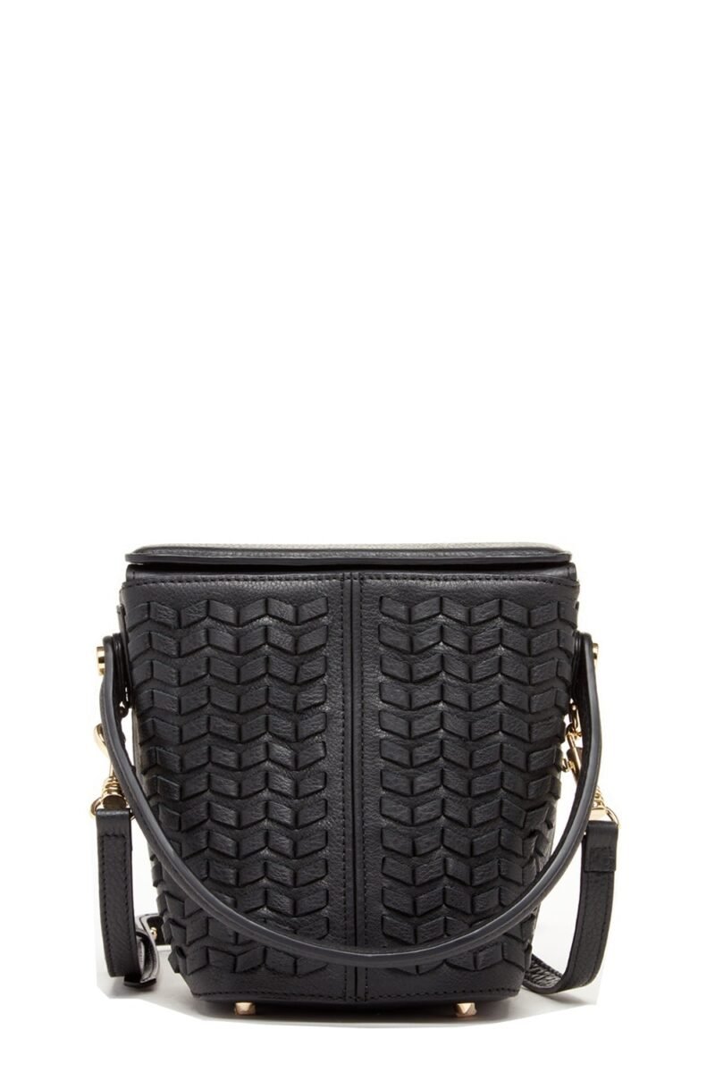 Anna Woven Leather Bag Black