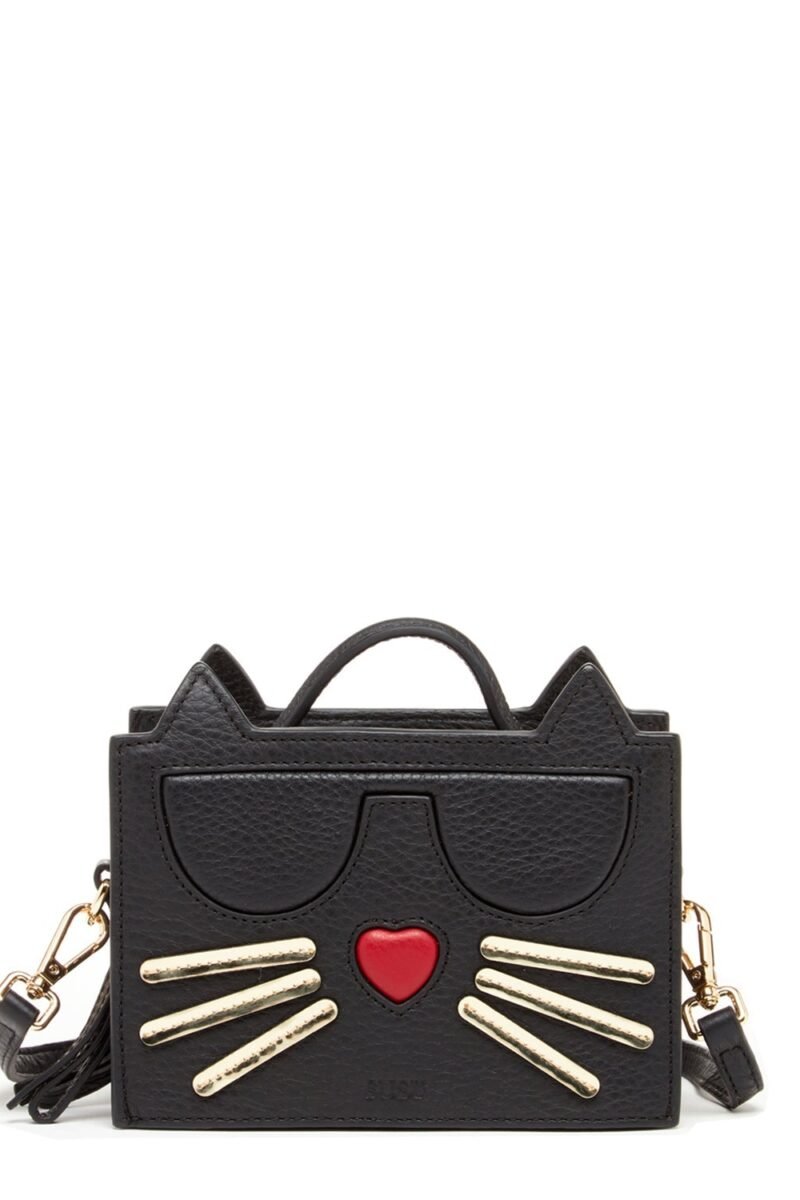 Leather Cat Bag Black Crossbody