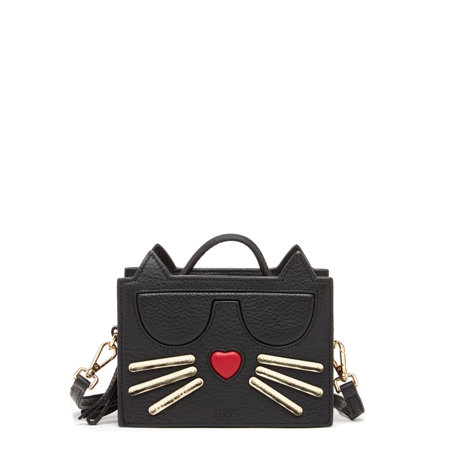 Leather Cat Bag Black Crossbody