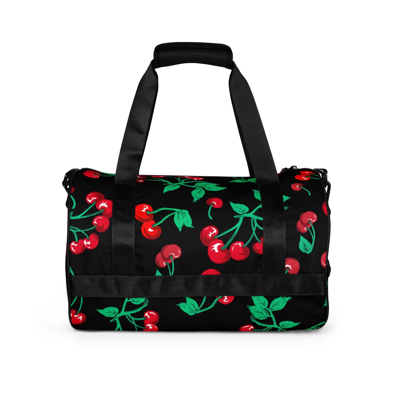 Black Coffee Cherry Girl Gym Duffle Workout Bag