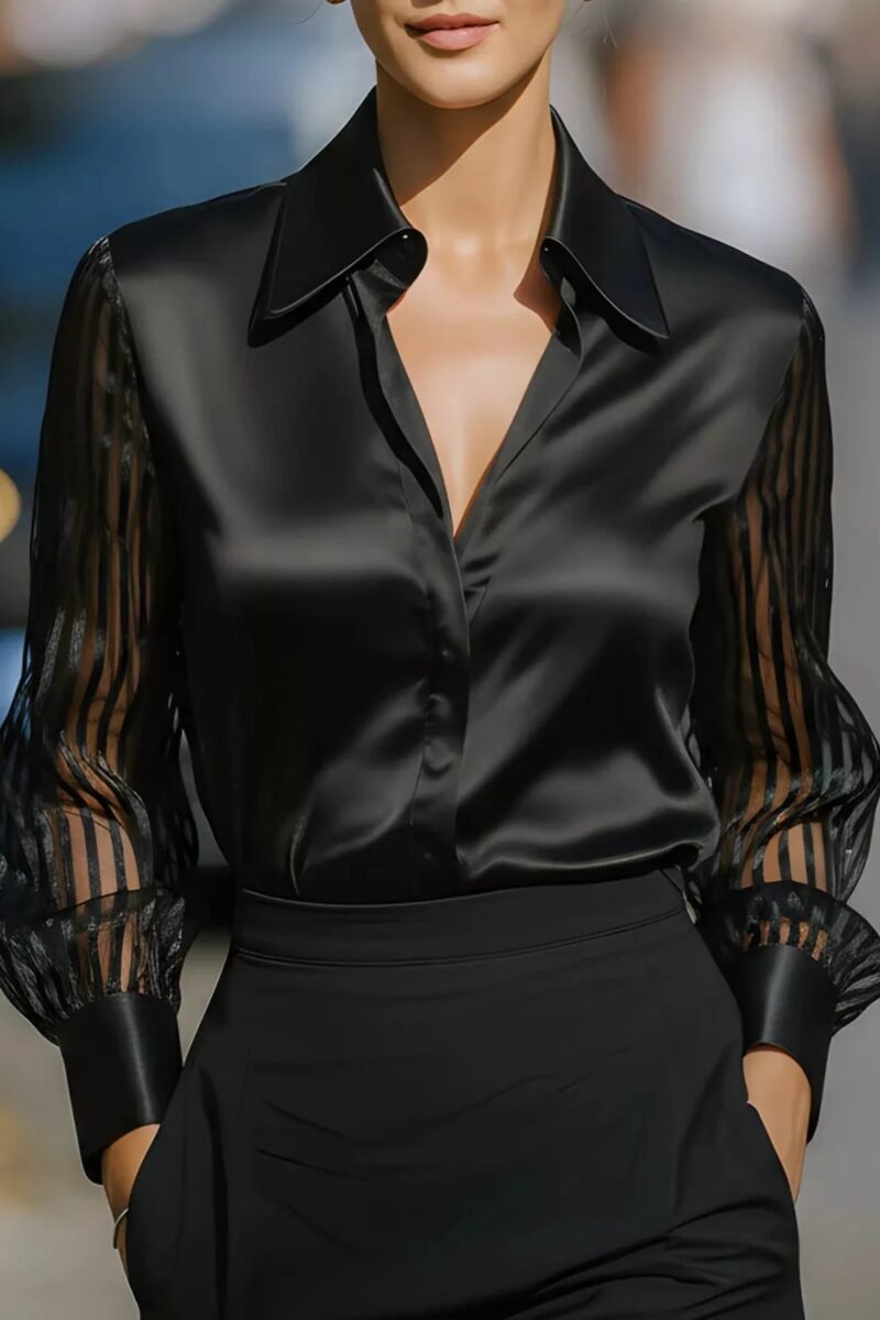 Scarlet Siren Sheer-Sleeve Blouse | 4 Colors