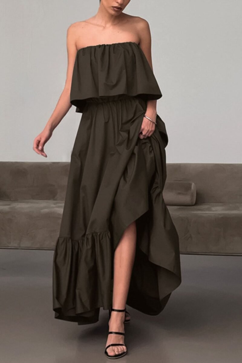 Santorini Romance Off-Shoulder Maxi Dress