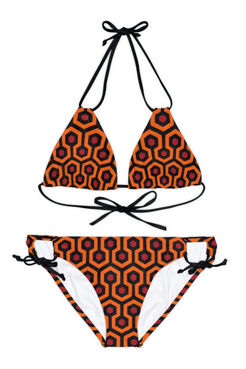 Hotel Hexagon Print Strappy Bikini Set