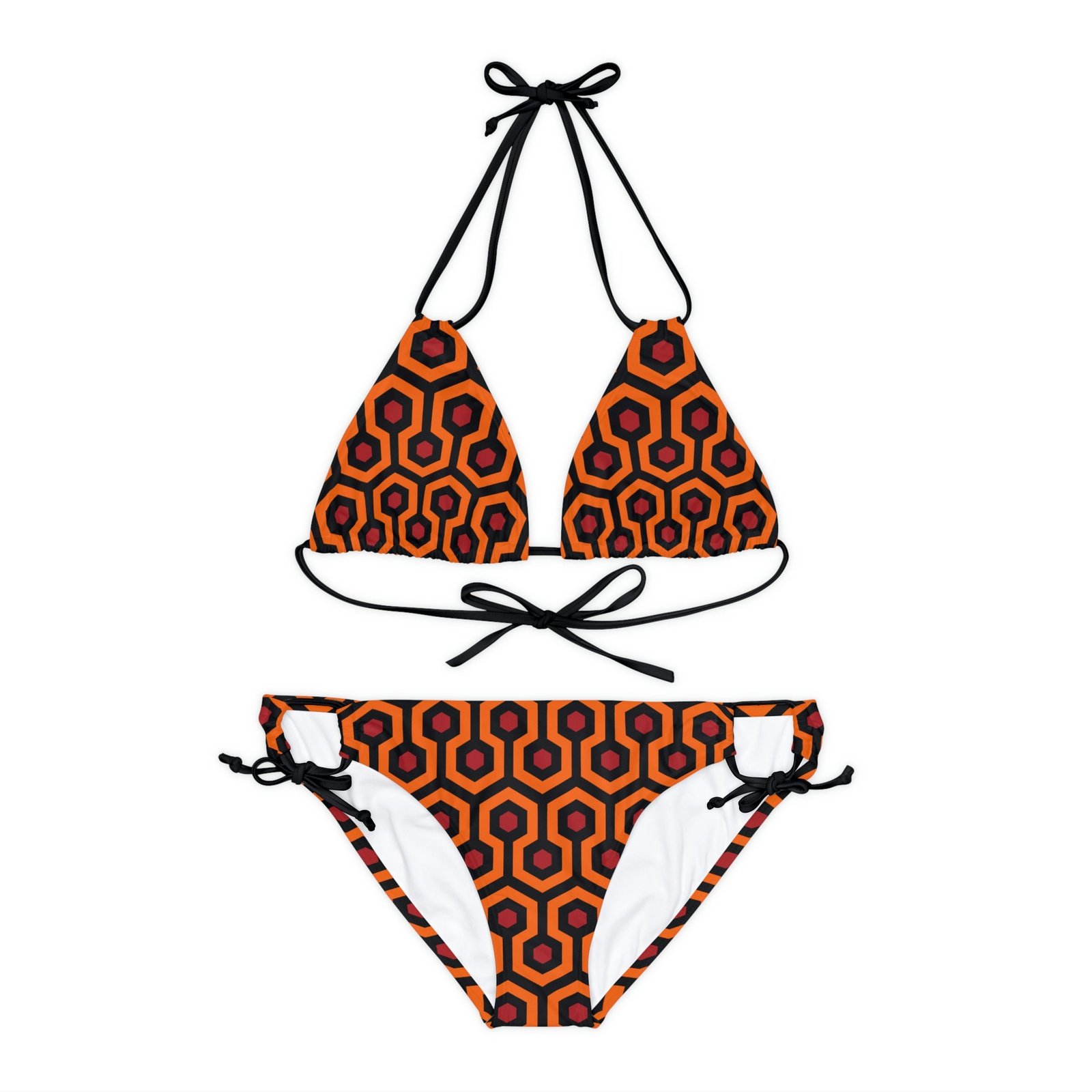 Hotel Hexagon Print Strappy Bikini Set