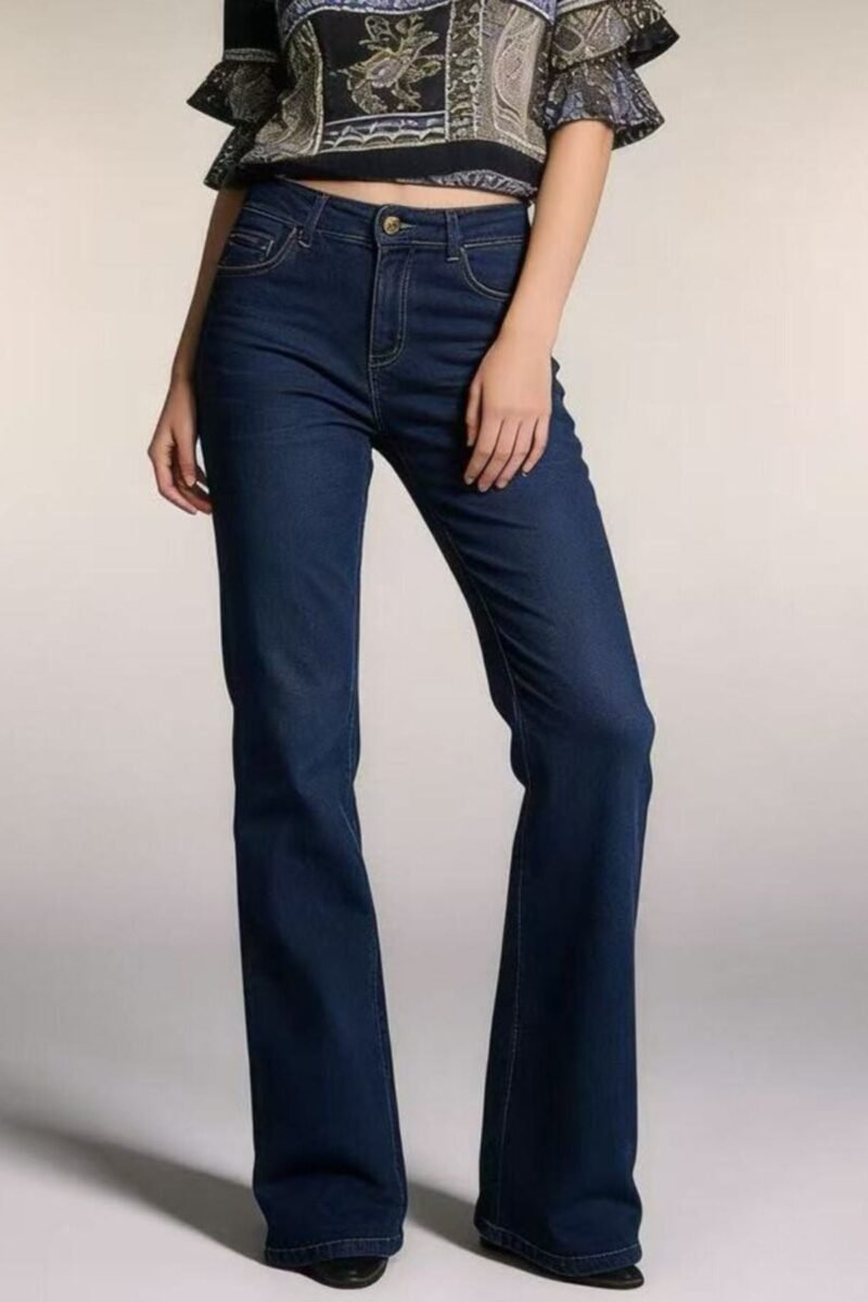 High-Waisted Bootcut Jeans