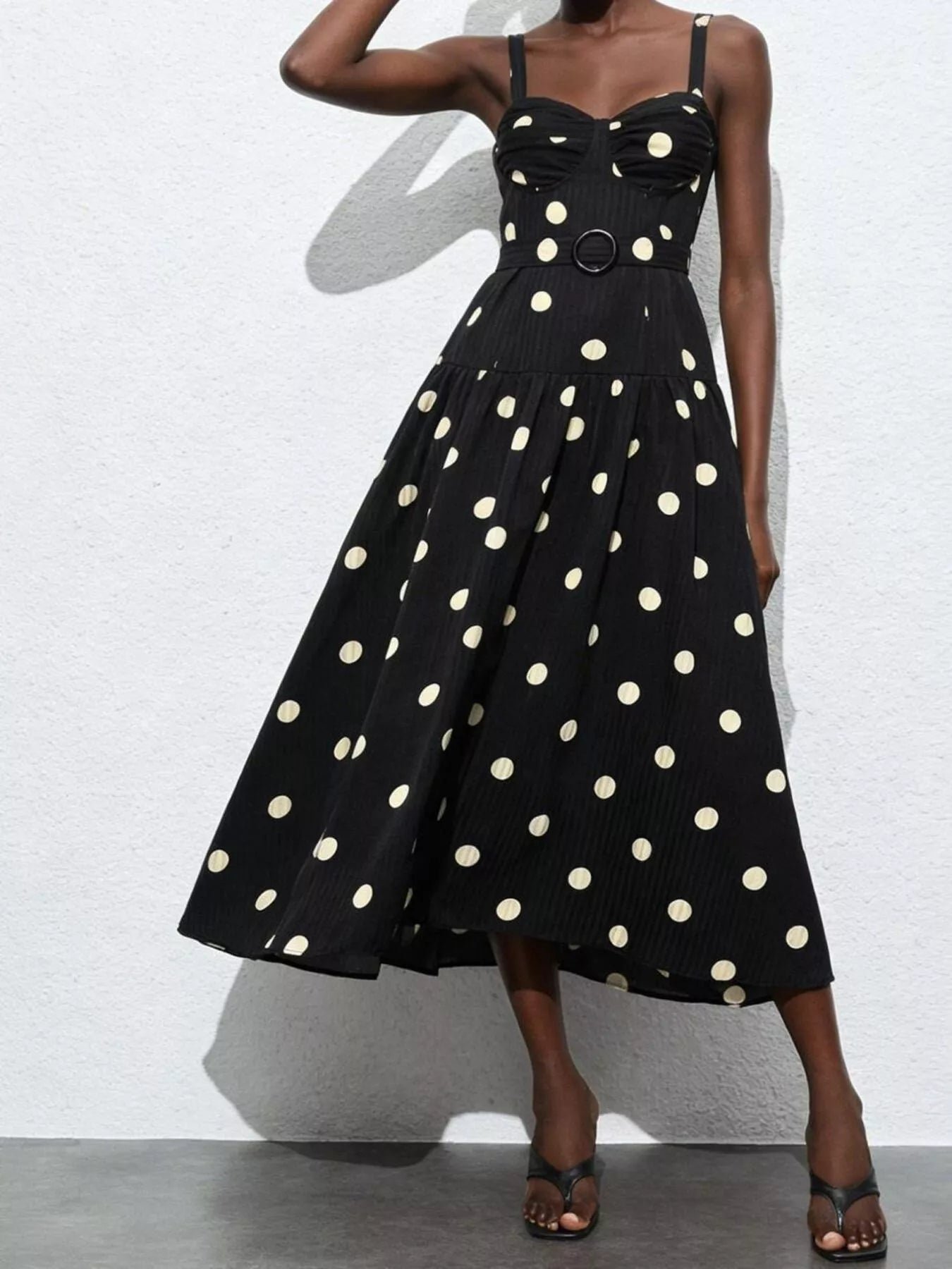 Polka Dot Sweetheart Midi Dress