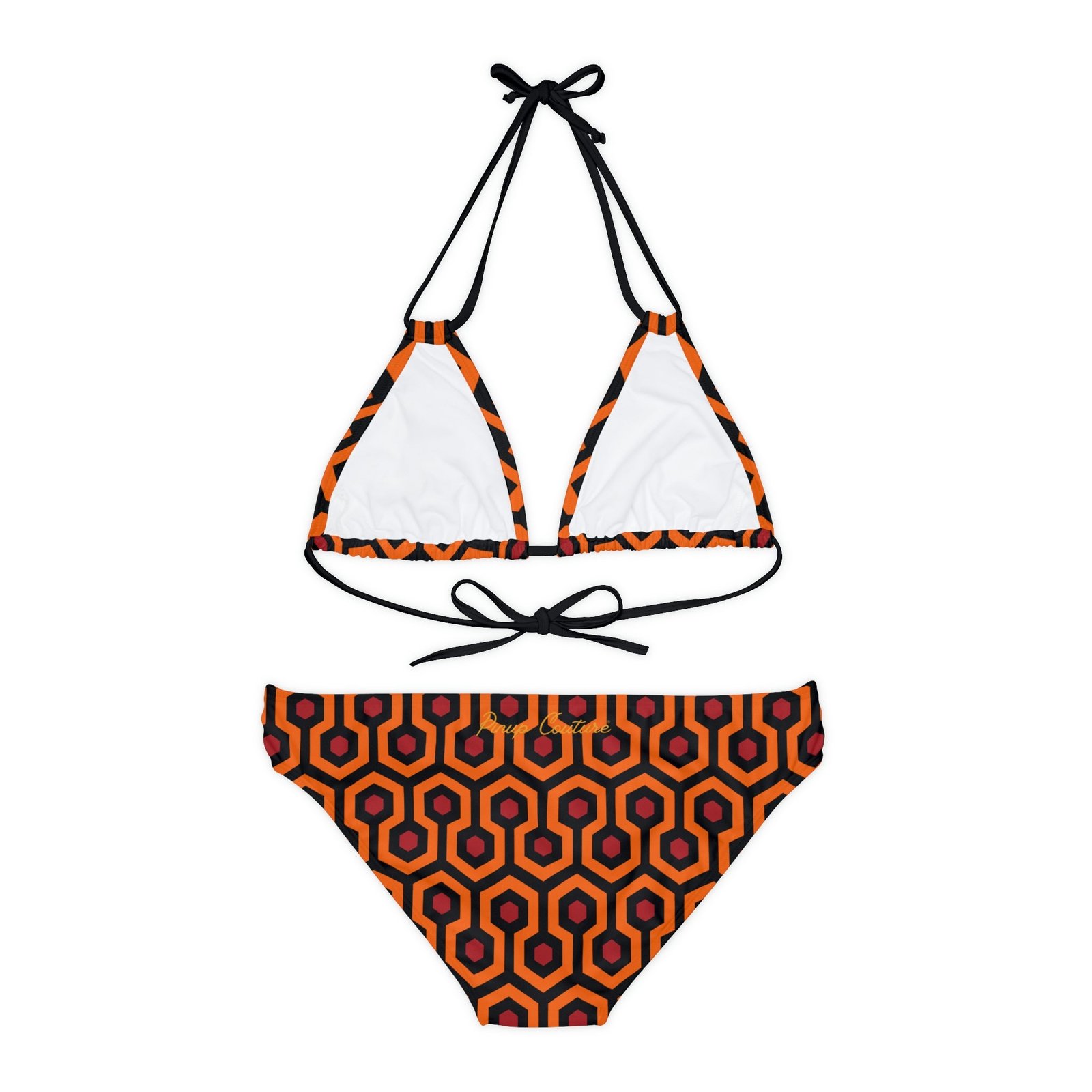 Hotel Hexagon Print Strappy Bikini Set