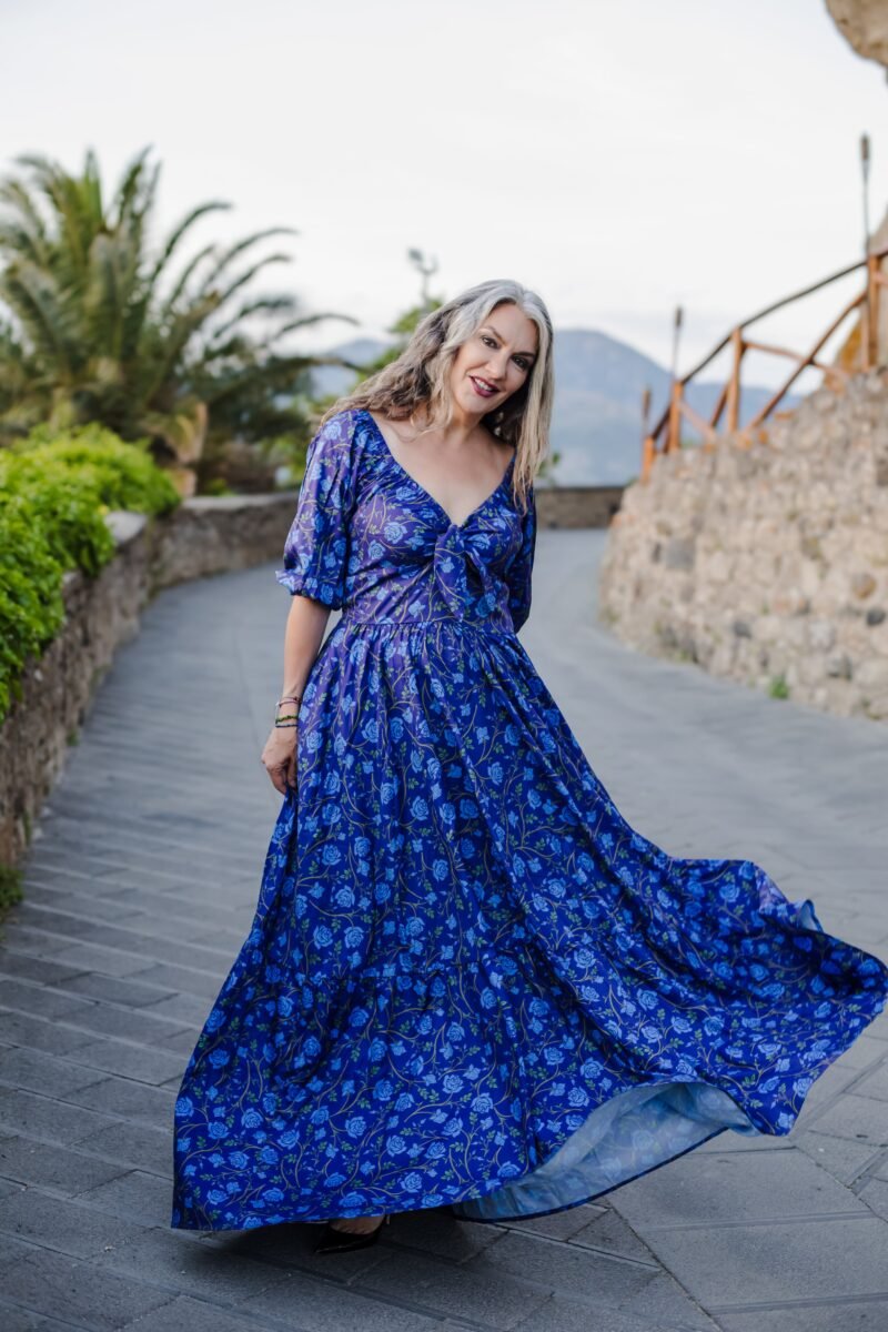 Molly Maxi in Blue Rose Silhouette